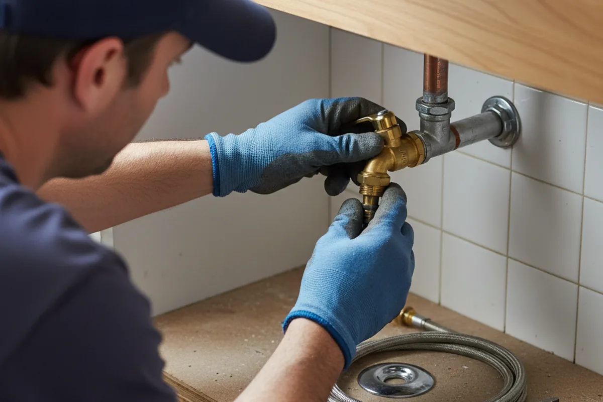 Shutoff valve and fitting work during Emergency Plumbing in Wadsworth